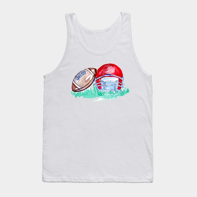 Football and helmet Tank Top by unique_design76